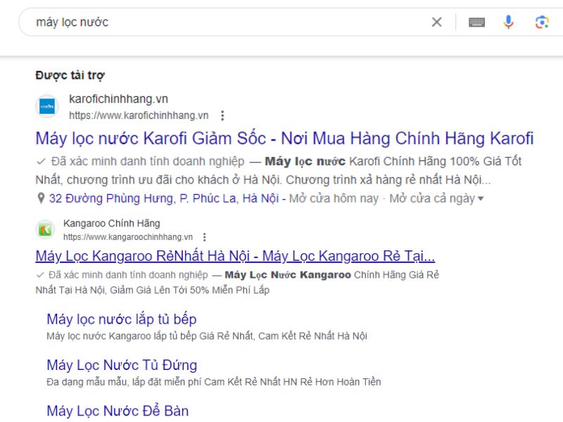 Các hình thức chạy quảng cáo Google - Quảng cáo tìm kiếm