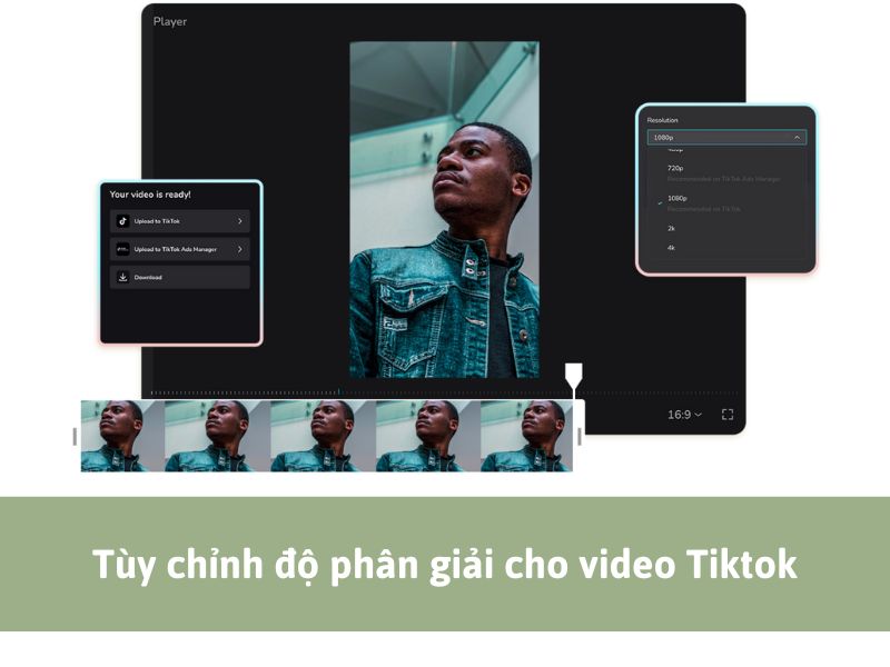 Tùy chỉnh độ phân giải cho video Tiktok - cách đăng video tiktok lên facebook không bị mờ