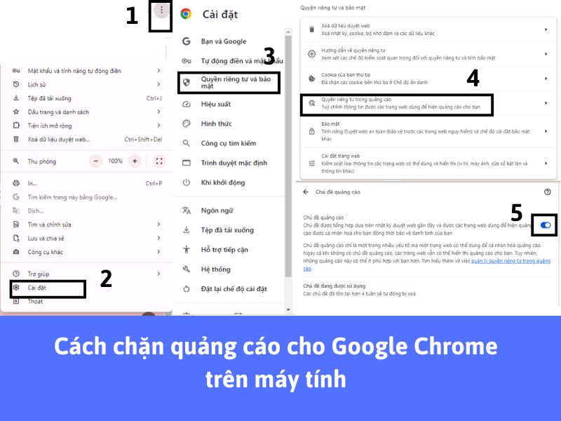 Cách chặn quảng cáo cho Google Chrome trên máy tính